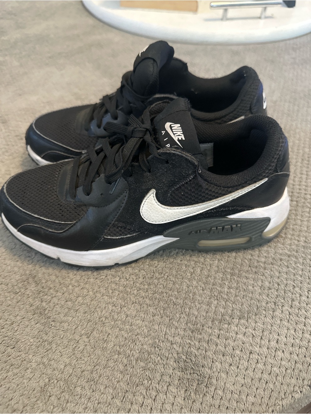 Nike Kids' Black and White Air Max Sneakers